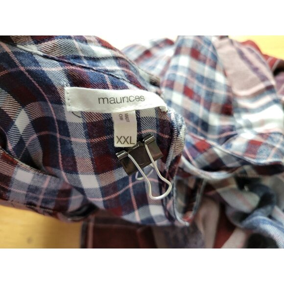 Maurices Womens Top XXL Plus Tunic Long Sleeve Keyhole Neck Rayon PLA32E - Picture 6 of 8